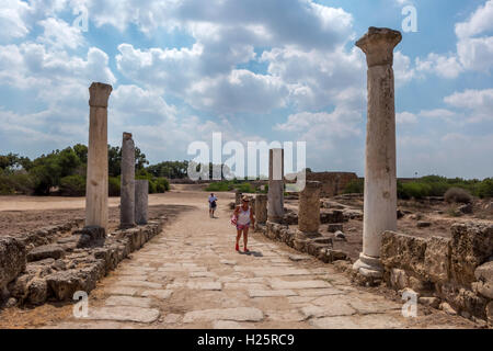 Der antiken griechischen, römischen und byzantinischen Stadt von Salamis in Nordzypern Stockfoto