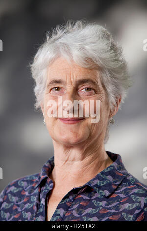 Valerie Gillies, der schottische Dichter an das Edinburgh International Book Festival. Edinburgh, Schottland. 22. August 2016 Stockfoto