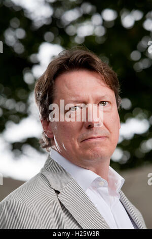 Donald Sturrock, der Biograph von Roald Dahl, auf dem Edinburgh International Book Festival. Edinburgh, Schottland. 19. August 2016 Stockfoto