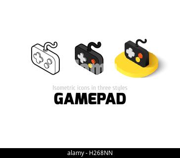 Gamepad-Symbol im anderen Stil Stock Vektor