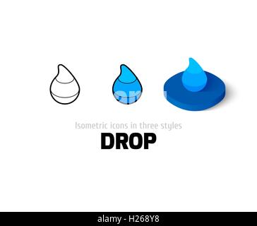 Drop-Symbol im anderen Stil Stock Vektor