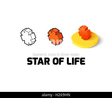 Stern des Lebens-Symbol im anderen Stil Stock Vektor