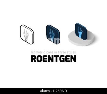 Röntgenstrahlen-Symbol im anderen Stil Stock Vektor