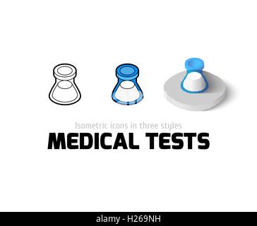 Medizinische Tests Symbol in verschiedenen Stil Stock Vektor