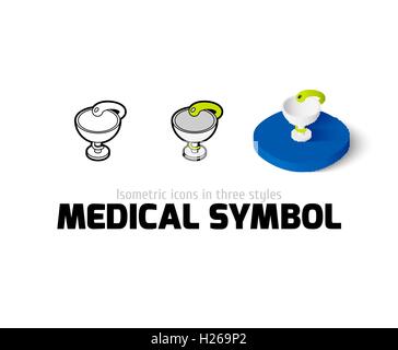 Medizinischen Symbol Symbol in verschiedenen Stil Stock Vektor
