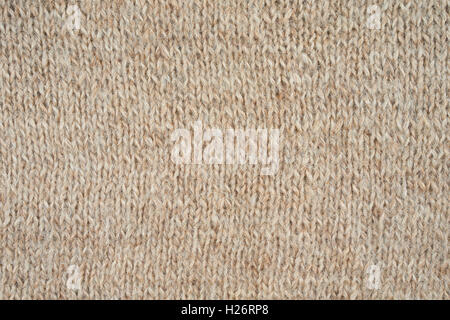 Beige Strickmuster als nahtlose Hintergrund Stockfoto