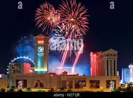 Caesars Palace, Las Vegas, 50. Geburtstag und der 4. Juli, Independence Day Feier Stockfoto