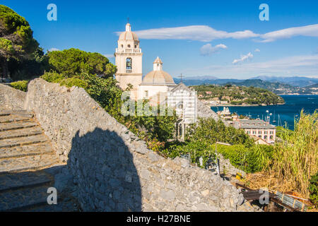 Kirche von San Lorenzo in Portovenere, La Spezia Provinz, Ligurien, Italien Stockfoto