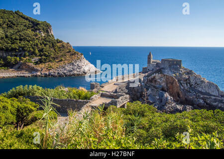 Kirche von San Pietro (San Pietro), Portovenere, La Spezia Provinz, Ligurien, Italien Stockfoto