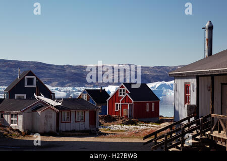 Abwicklung von Tiniteqilaaq am Sermilik Fjord, Ostgrönland Stockfoto