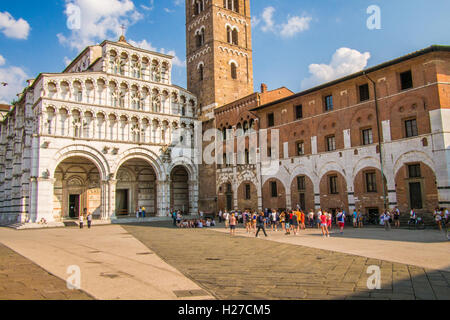 Kathedrale (Duomo) von San Martino, Lucca, Toskana, Italien. Stockfoto