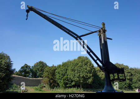 Alte Eisenbahn-Güter Hof Kran Landschaftspark Clare Suffolk England 2016 Stockfoto