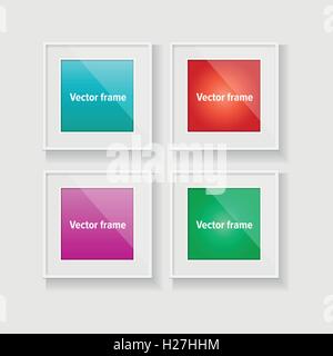 Quadratische Rahmen set mit bunten abstrakt Stock Vektor
