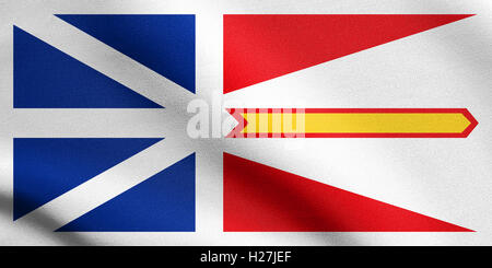 Kanadische Provinz NL patriotische Element, offizielles Symbol. Kanada-Banner. Flagge der kanadischen Provinz Neufundland und Labrador Stockfoto