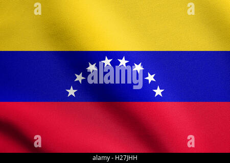 Venezolanische offizielle Nationalflagge. Bolivarische Republik Venezuela patriotischen Symbol, Banner, Element, Hintergrund. Stockfoto