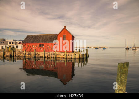 Motiv Nr. 1 in Rockport MA ist angeblich die bemalten und skizzierte Gebäude in den USA. Stockfoto