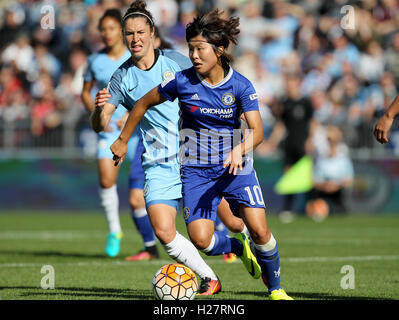 Chelsea Ladies Ji So-Yun in Aktion während der Frauen Super League match im Stadion Academy, Manchester. Stockfoto