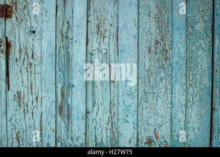 Alte bemalte blau Holzbohlen Textur Hintergrund Stockfoto
