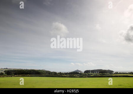 Landschaft Bilder in Cornwall Blick über St Michael Berg Stockfoto