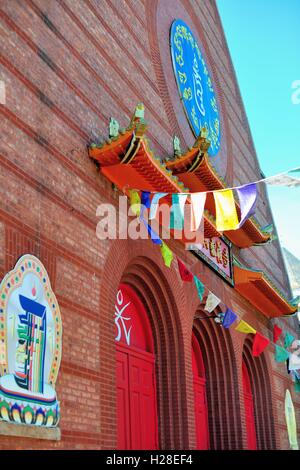 Der Ling Shen Ching Tze Tempel in Chicago's Bridgeport Nachbarschaft. Das Gebäude stammt aus dem Jahr 1892. Chicago, Illinois, USA. Stockfoto