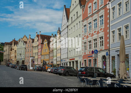 Barock-Gebäude in der Altstadt, Landshut, Bayern, Deutschland Stockfoto