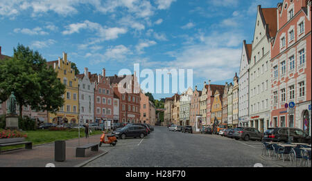 Barock-Gebäude in der Altstadt, Landshut, Bayern, Deutschland Stockfoto