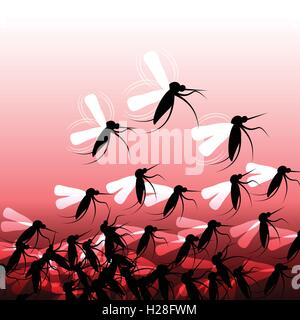 Mücken im Flug Stock Vektor