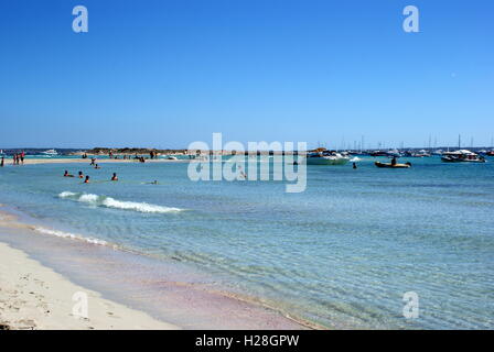 Espalmador Beach, Spanien Stockfoto