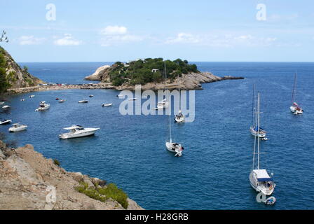 Cala San Miguel, Ibiza, Spanien Stockfoto