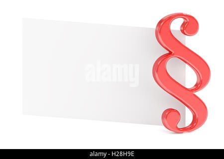 Absatzsymbol mit Grußkarte, 3D-Rendering isolierten auf weißen Hintergrund Stockfoto