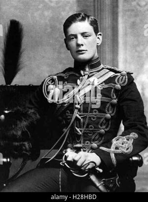 "Winston Churchill" in Militäruniform Stockfoto