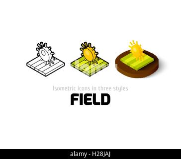 Feld-Symbol im anderen Stil Stock Vektor