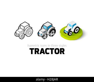 Traktor-Symbol im anderen Stil Stock Vektor
