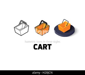 Einkaufswagen-Symbol in verschiedenen Stil Stock Vektor