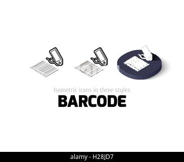 Barcode-Symbol im anderen Stil Stock Vektor