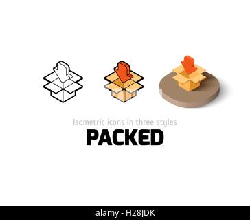 Symbol in verschiedenen Stil verpackt Stock Vektor
