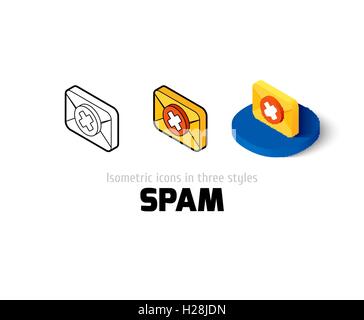Spam-Symbol im anderen Stil Stock Vektor