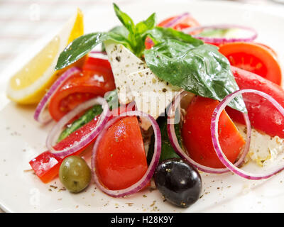 Creek-Salat mit Feta-Käse Stockfoto