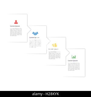 [EPS10] vier Schritte Sequenz Infografik-Layout-Konzept-Vektor-illustration Stock Vektor