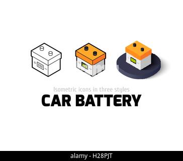 Auto-Batterie-Symbol in verschiedenen Stil Stock Vektor