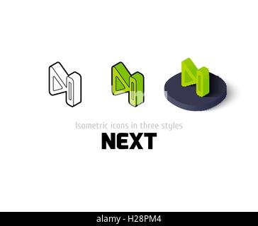Nächsten Symbol in verschiedenen Stil Stock Vektor
