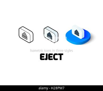 Eject-Symbol im anderen Stil Stock Vektor