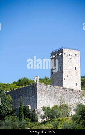 Rocca Maggiore in Assisi Italien Stockfoto
