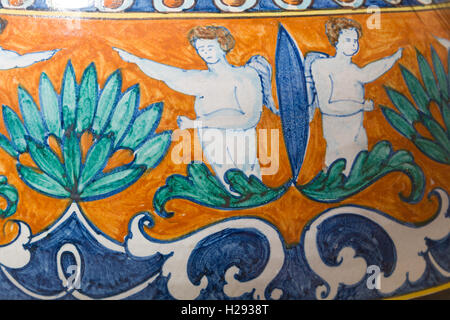 Die sizilianische Keramik von Caltagirone. Nahaufnahme Stockfoto