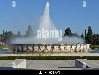 Brunnen Jardim da Praça Império, Belem, nahe Lissabon, Portugal, EU Stockfoto