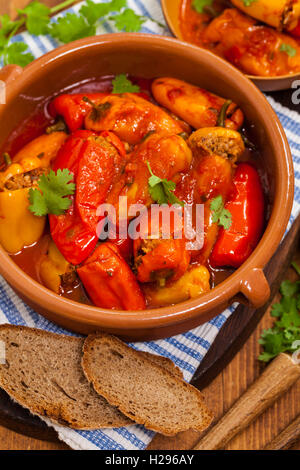 Gefüllte Paprika Stockfoto