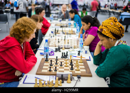 Frauenabteilung bei der 42. Schacholympiade in Baku, Aserbaidschan Stockfoto