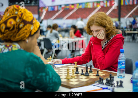 Frauenabteilung bei der 42. Schacholympiade in Baku, Aserbaidschan Stockfoto