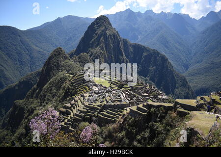 Die Inka-Siedlung von Machu Picchu, Peru. Stockfoto