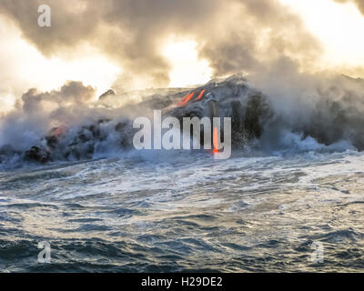 Kilauea auf Hawaii lächelnd Stockfoto